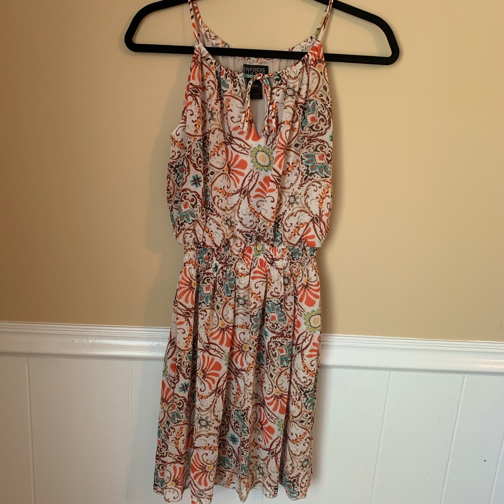 Enfocus Studio Flower Print Sleeveless Dress